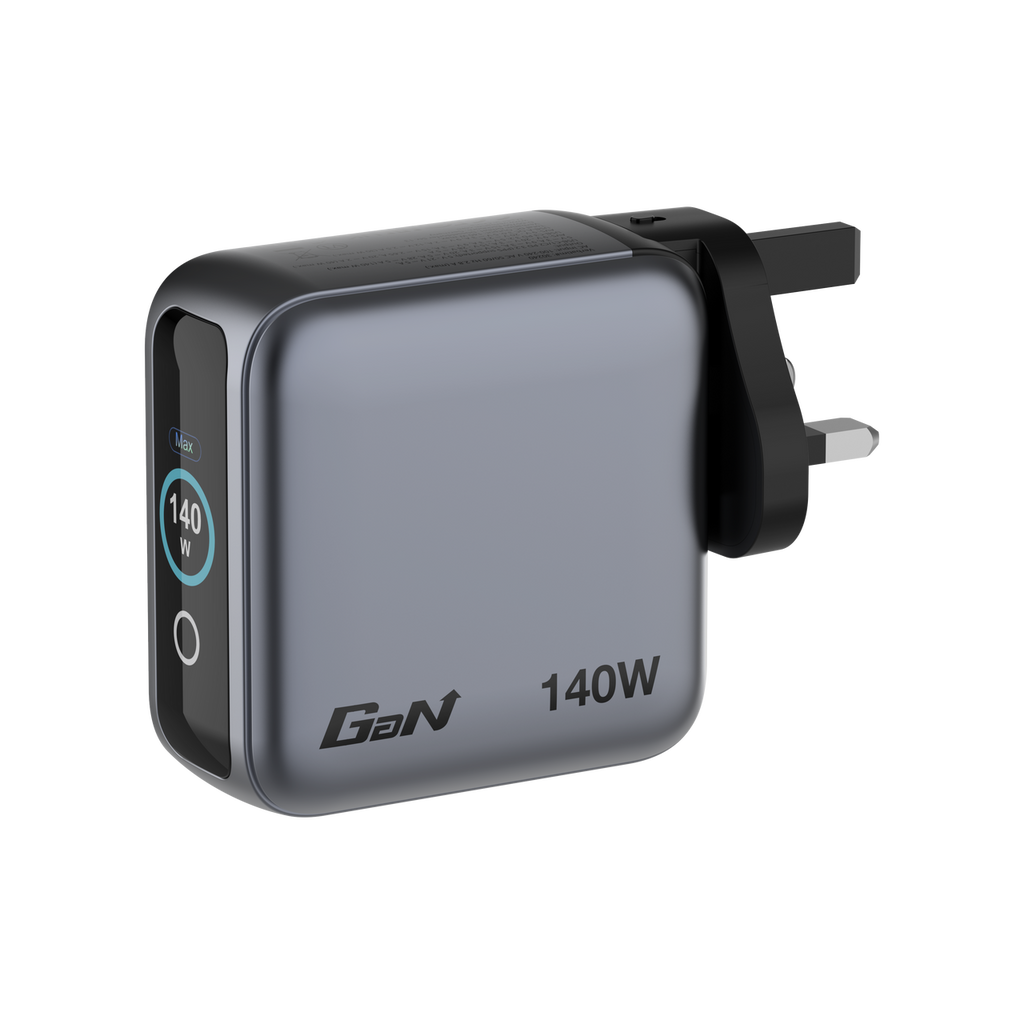 Verbatim Mini GaN Charger 140W Display 4-Port + USB-C Cable - Tech Syndicate