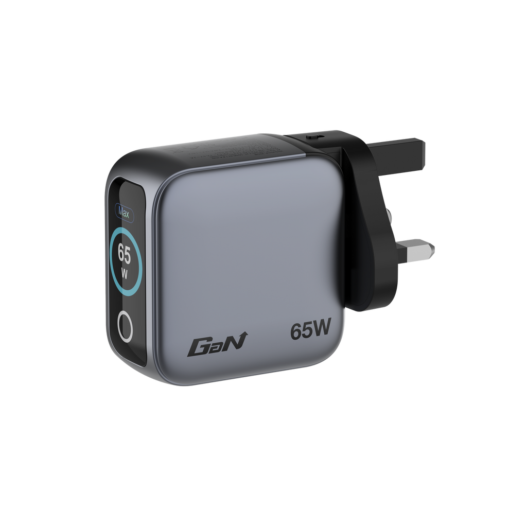 Verbatim Mini GaN Charger 65W 3-Port with Display - Tech Syndicate