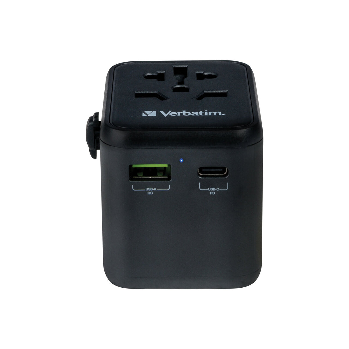 Verbatim UTA-02 Universal Travel Adapter USB-C PD 20W QC 3.0 - Tech Syndicate