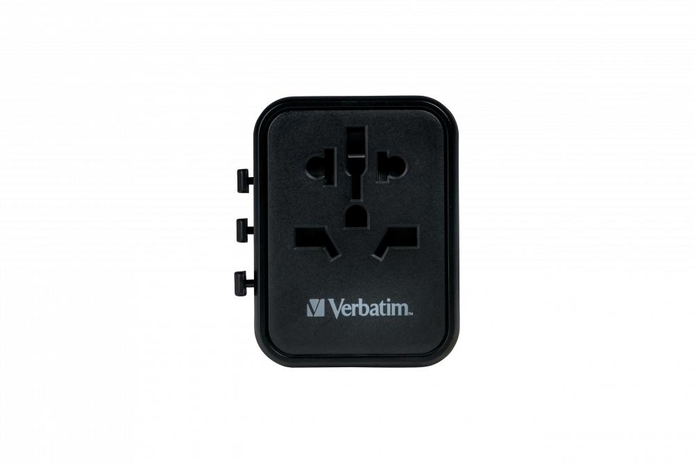 Verbatim UTA-02 Universal Travel Adapter USB-C PD 20W QC 3.0 - Tech Syndicate