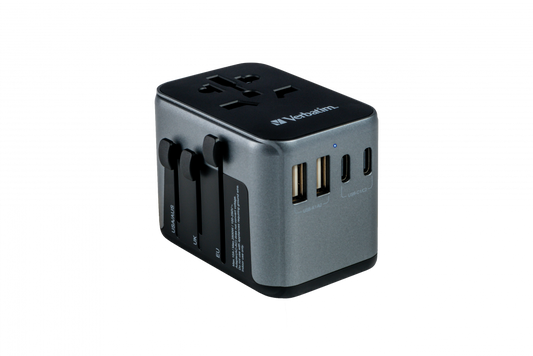 Verbatim UTA-03 Universal Travel Adapter 30W USB-C PD QC 3.0 - Tech Syndicate