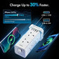 VonHaus Tower Extension Lead 8-Socket USB Surge Protection 2M - Black or White - Tech Syndicate