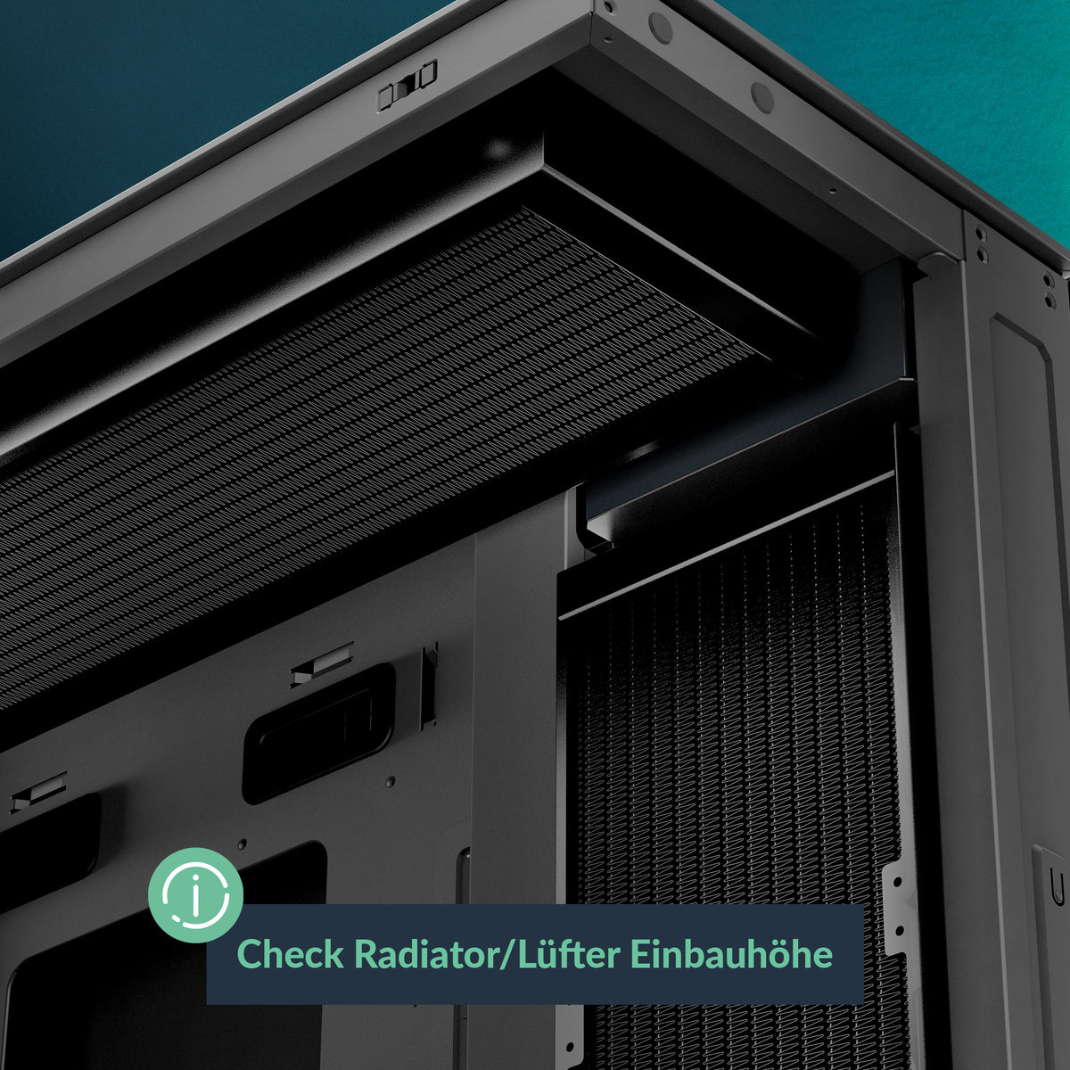 Xtender | Unterstützung für zwei 420-mm-Radiatoren | Black