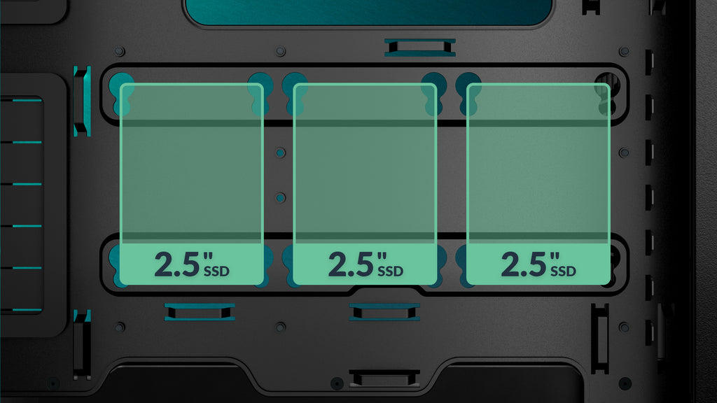 Xtender | Flexible Mounting for Up to Six Drives | Black