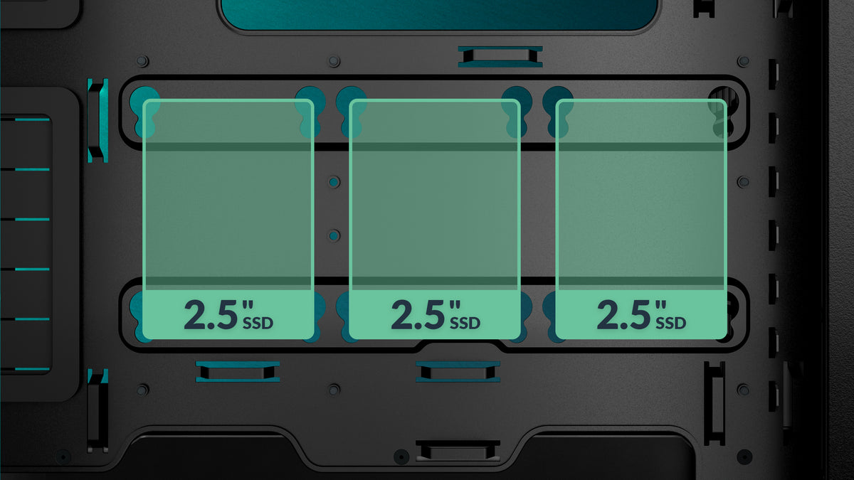 Xtender | Flexible Mounting for Up to Six Drives | Black