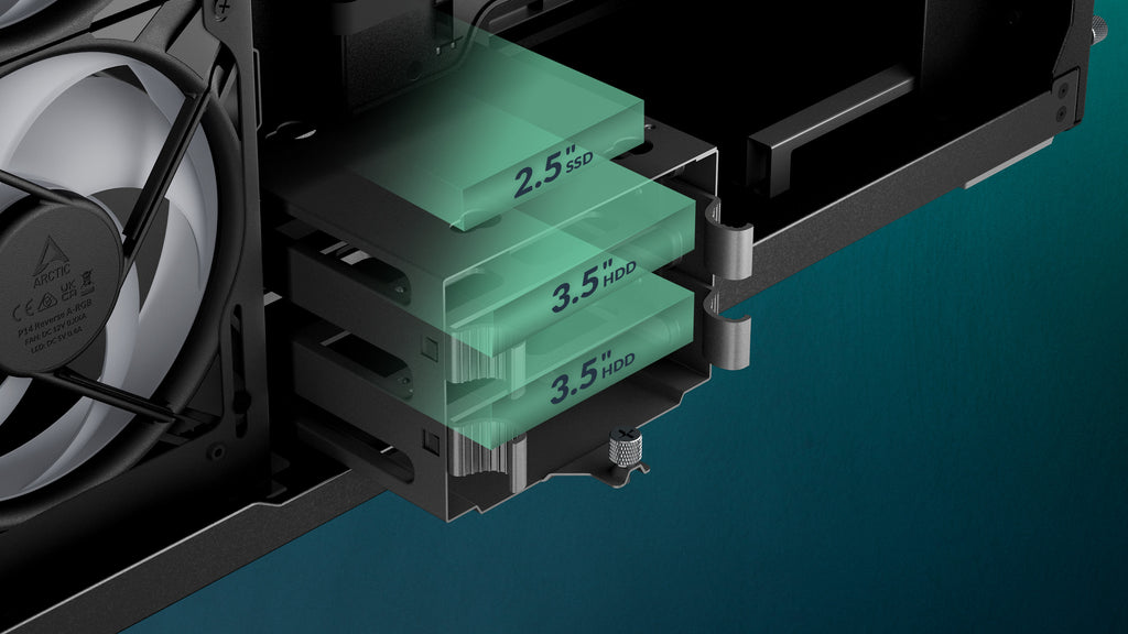 Xtender | Flexible Mounting for Up to Six Drives | Black