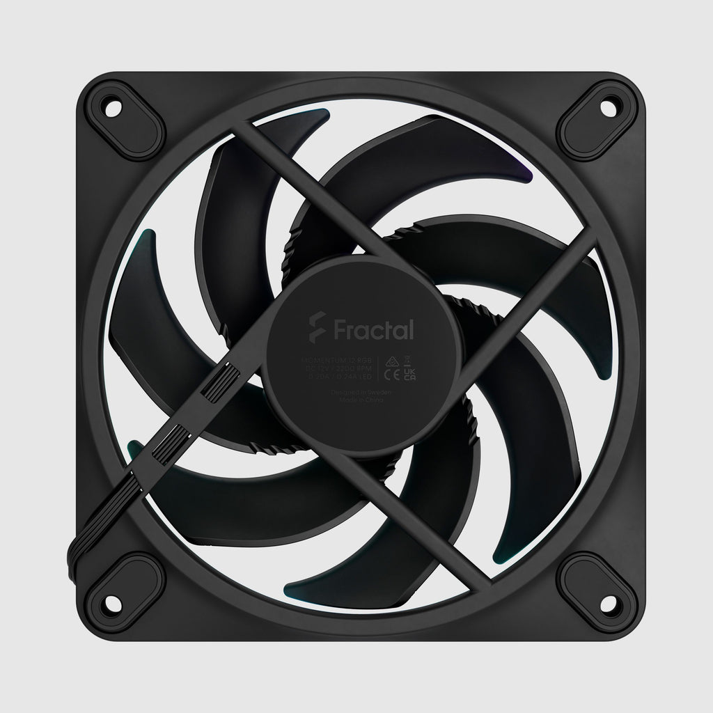 Fractal Design Momentum 12 RGB 120mm ARGB PWM Fan - Black