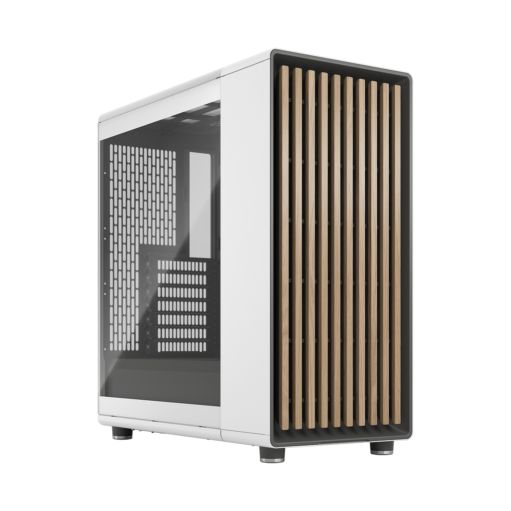 Fractal Design North Chalk White TG Clear ATX Mid Tower Case