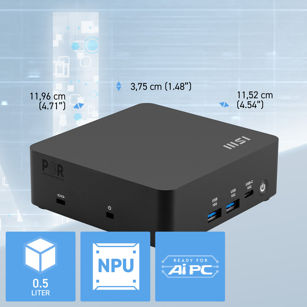 MSI Cubi NUC AI 1UMG Barebone Mini PC - Core Ultra 5 125H