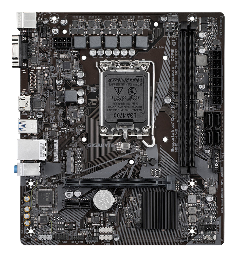 Gigabyte H610M H V2 Rev 1.0 LGA1700 DDR5 Micro-ATX Motherboard