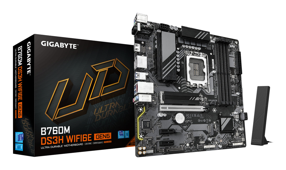 Gigabyte B760M DS3H WiFi 6E Gen5 mATX DDR5 LGA1700