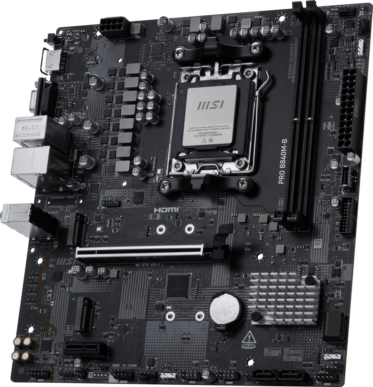 MSI PRO B840M-B AM5 mATX Motherboard - DDR5, PCIe 4.0