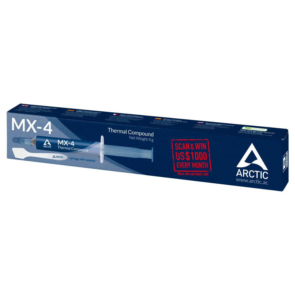 Arctic MX-4 Thermal Compound w/Spatula and Syringe 4g-8g