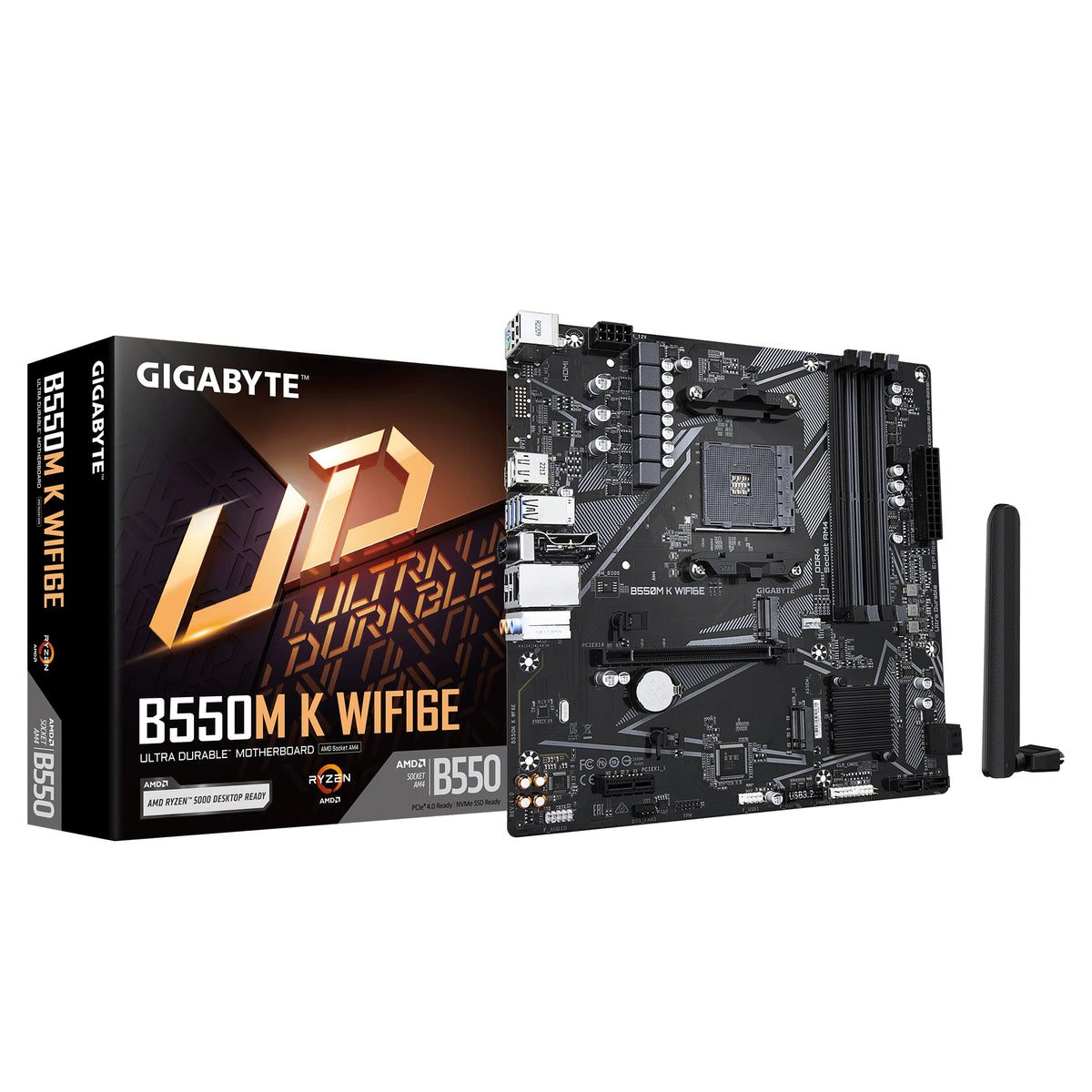 Gigabyte B550M K WIFI6E AM4 Micro-ATX Motherboard Wi-Fi 6E