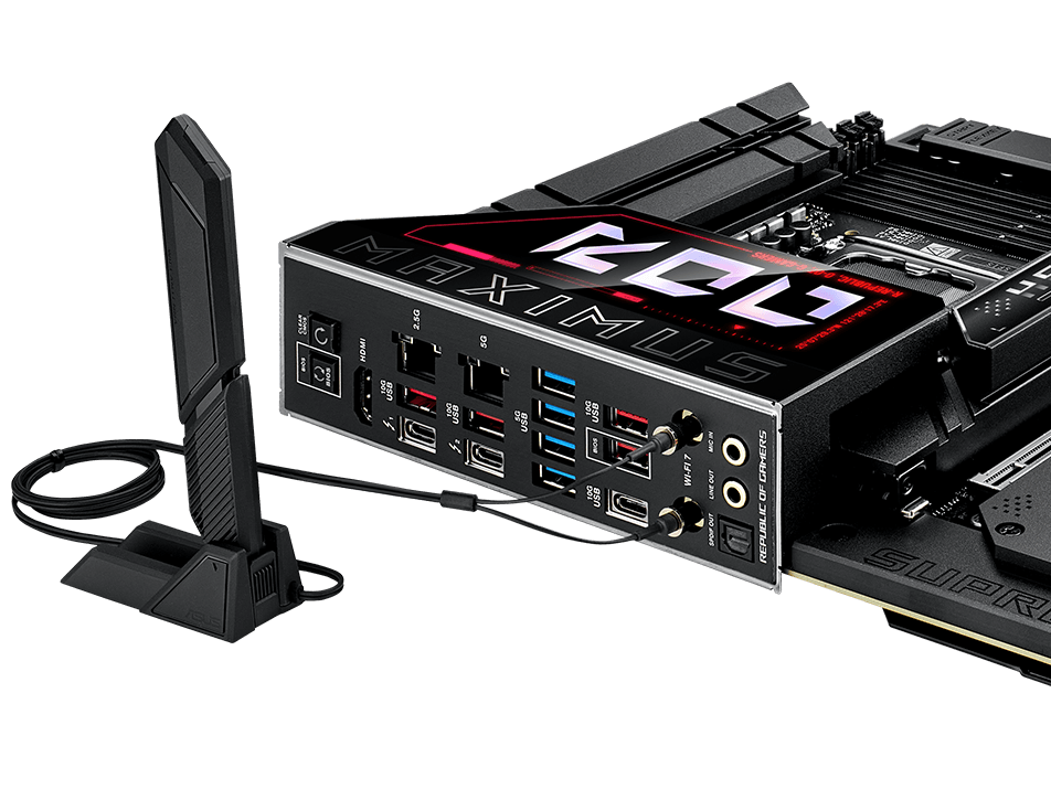 ROG Maximus Z890 Hero BTF with ASUS WiFi Q-Antenna