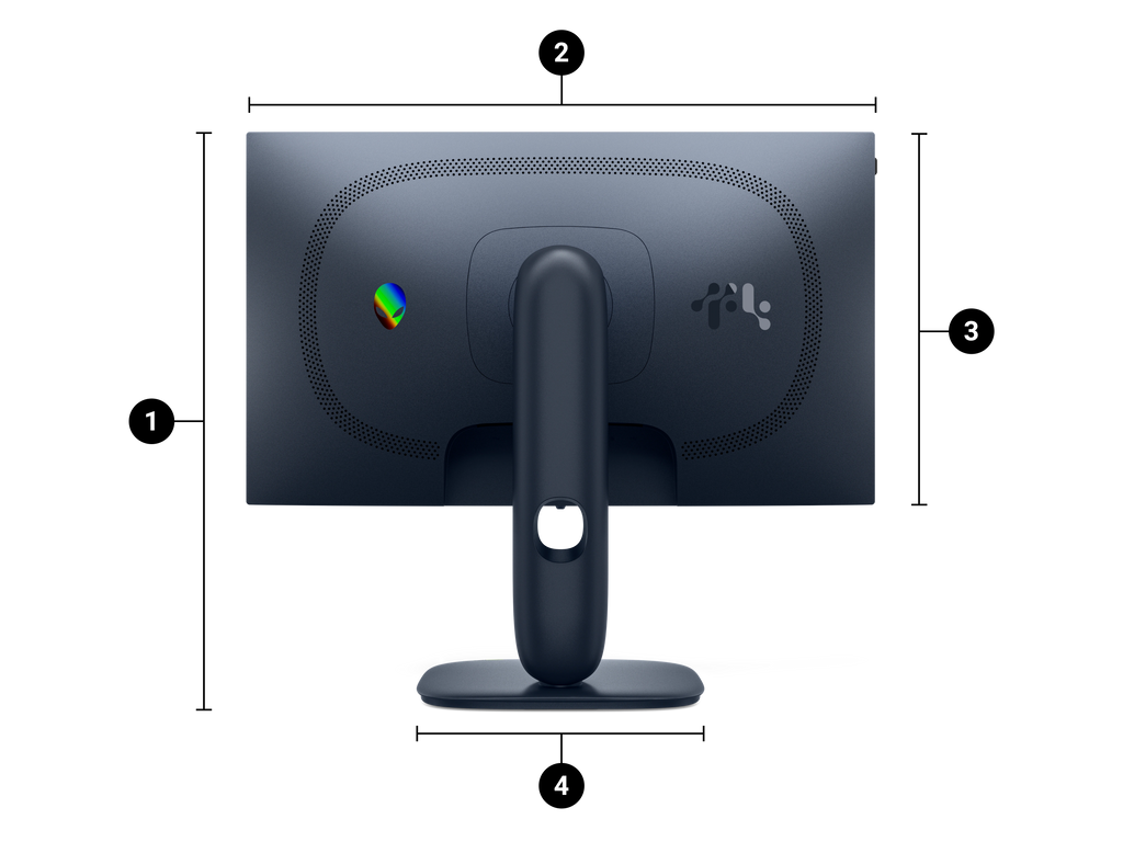 Back view of the monitor.