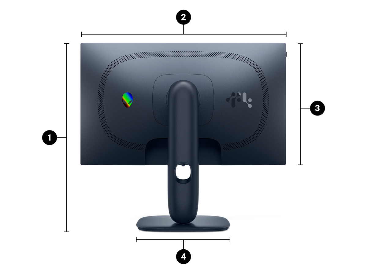Back view of the monitor.