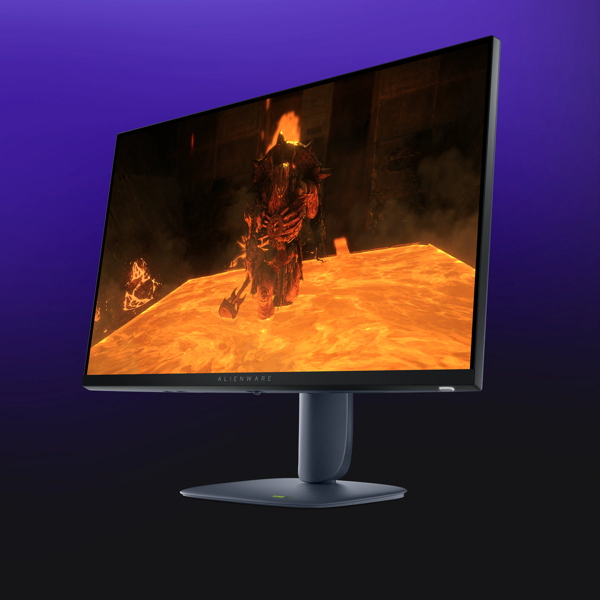 The Alienware 27 Gaming Monitor with Path of Exile gameplay on the screen.