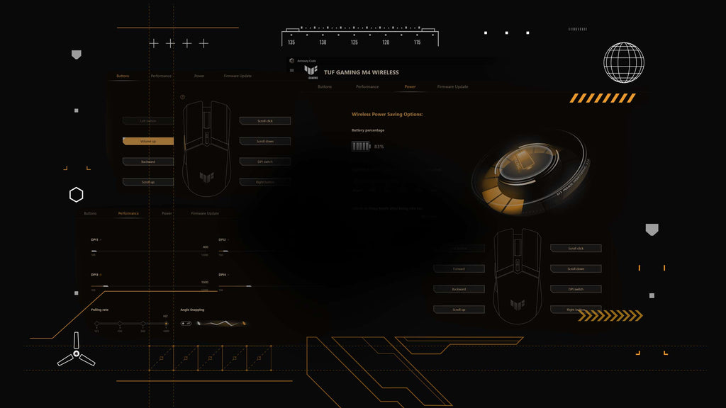 ASUS TUF Gaming M4 Wireless is compatible with Armoury Crate Armoury Crate