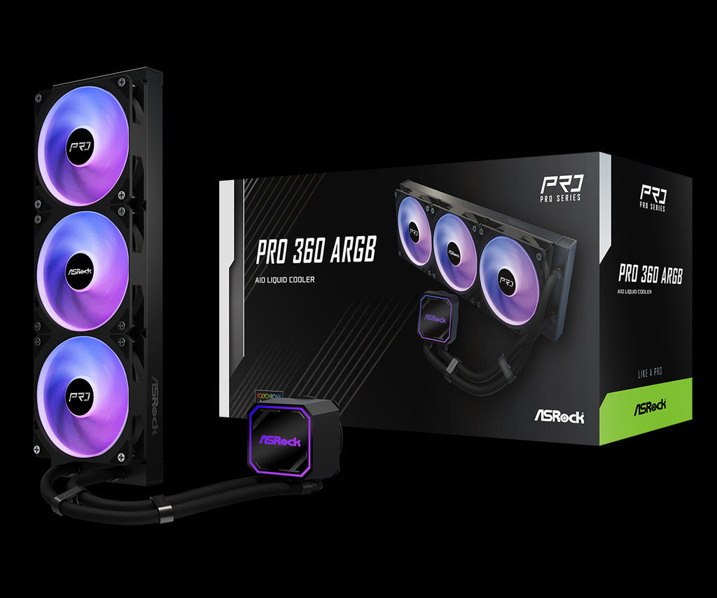 ASRock Pro 360 ARGB AIO Liquid CPU Cooler 360mm
