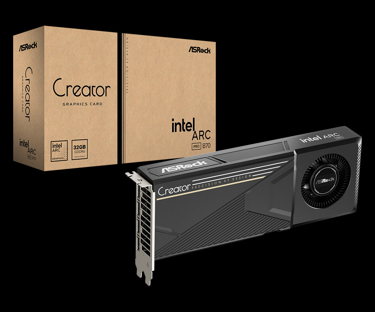ASRock Intel Arc Pro B70 Creator 32GB Graphics Card