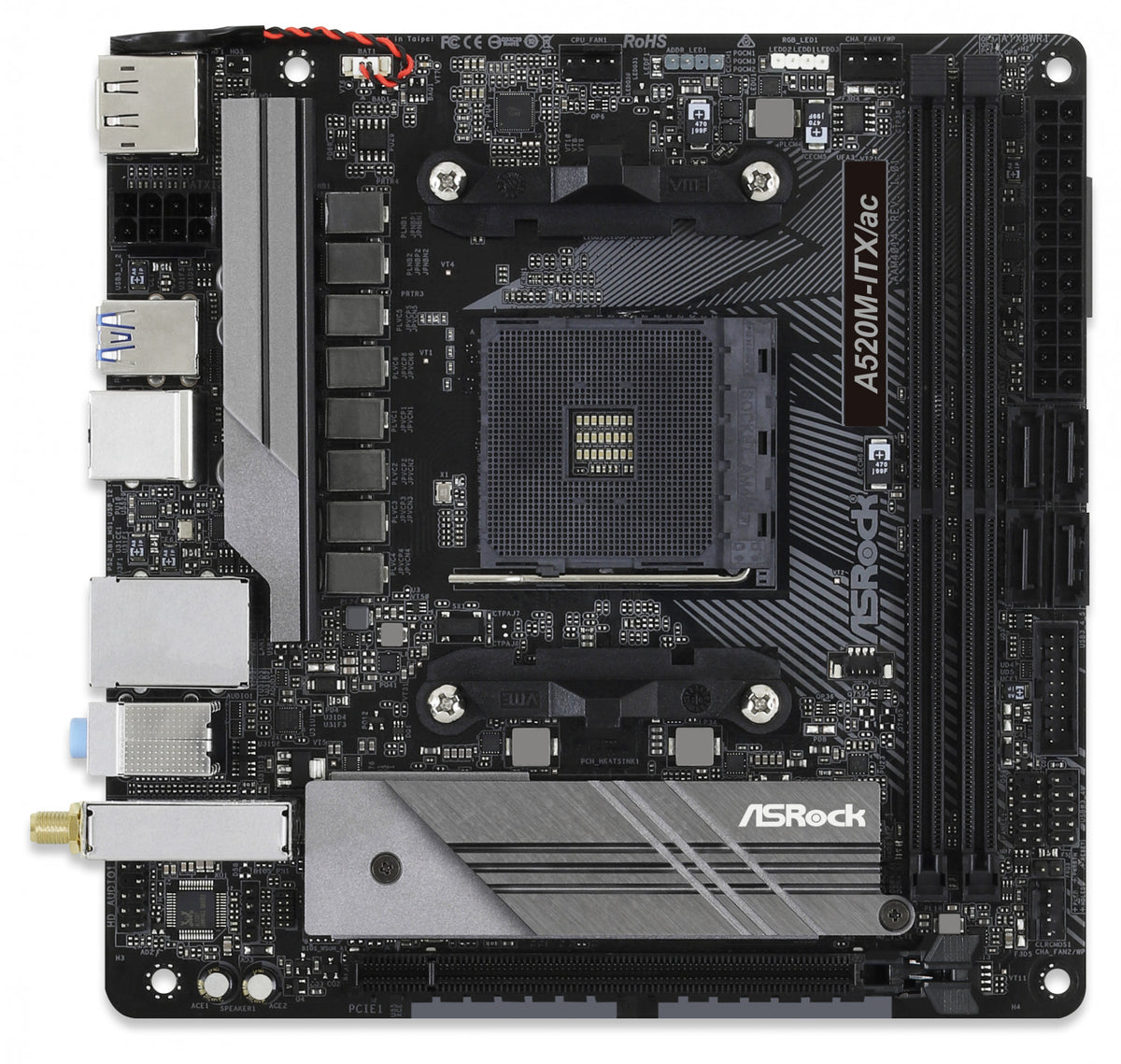 ASRock A520M-ITX/ac AM4 Mini-ITX Motherboard Wi-Fi 5