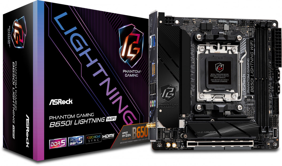ASRock B650I Lightning WiFi AM5 Mini-ITX Motherboard DDR5