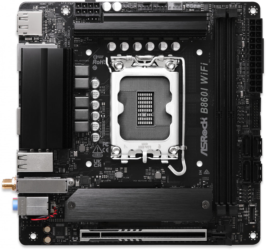 ASRock B860I WiFi Mini-ITX LGA1851 DDR5 Motherboard