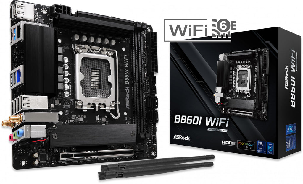 ASRock B860I WiFi Mini-ITX LGA1851 DDR5 Motherboard