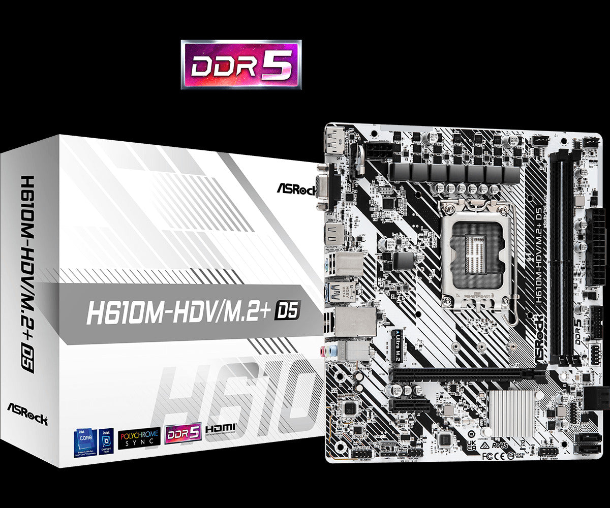 ASRock H610M-HDV/M.2+ D5 Motherboard