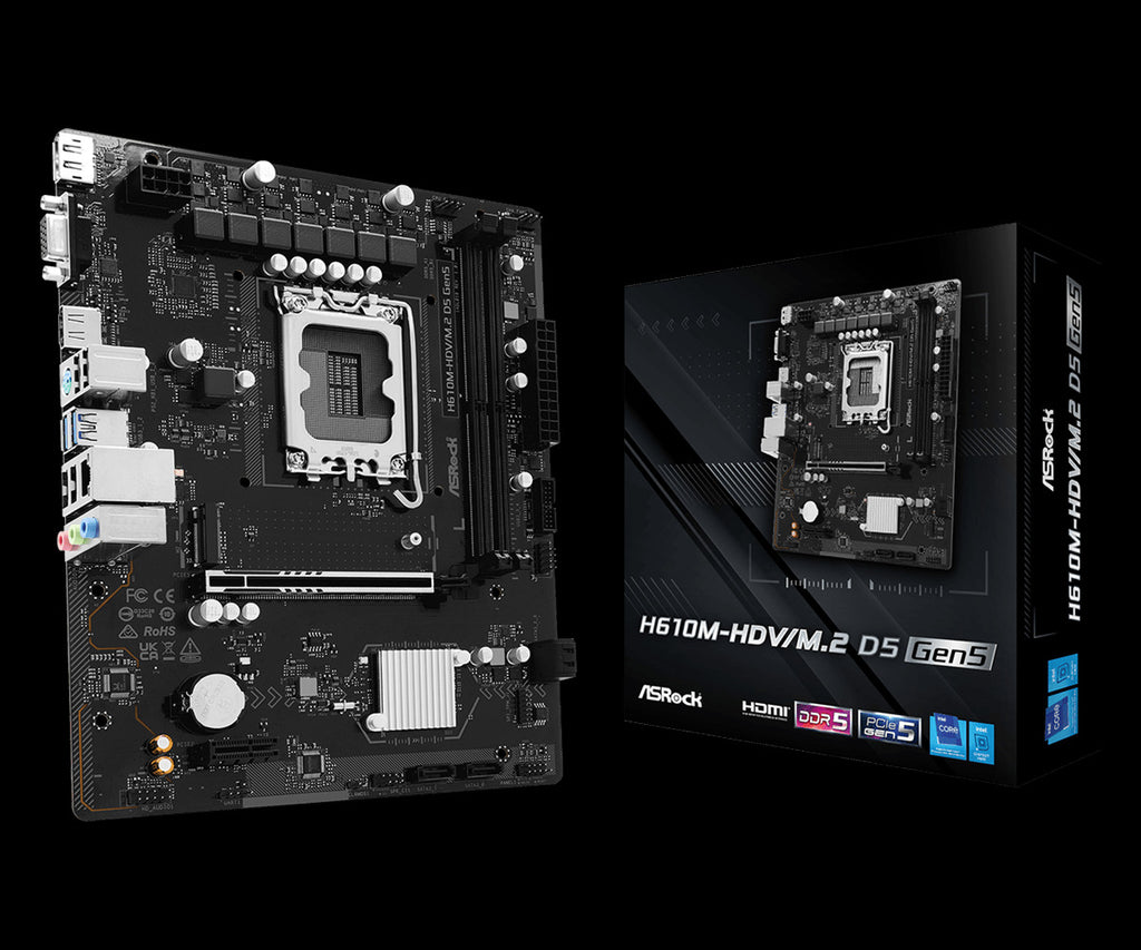 ASRock H610M-HDV/M.2 D5 Gen5 Motherboard