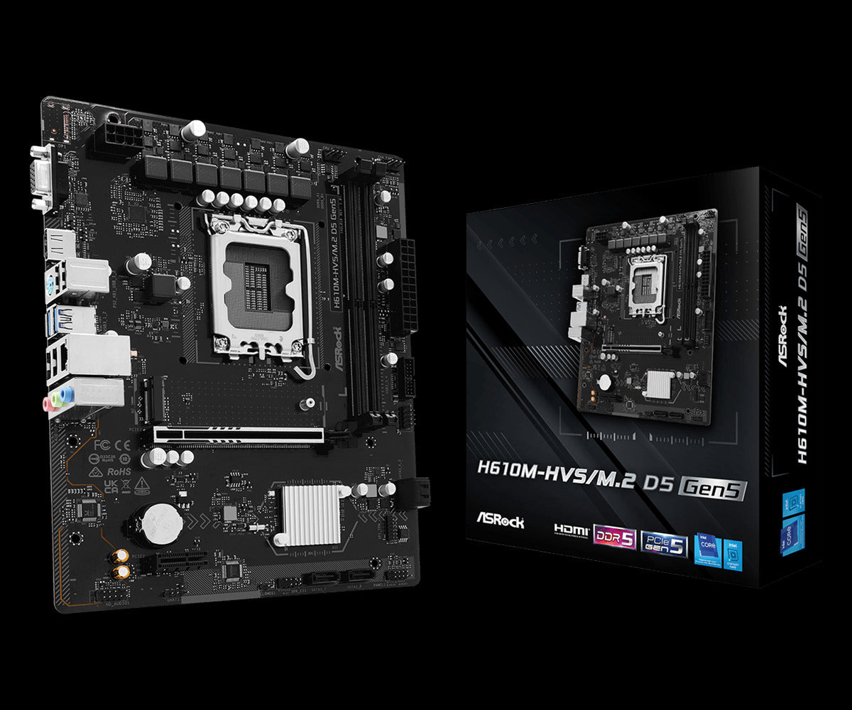 ASRock H610M-HVS/M.2 D5 Gen5 Motherboard