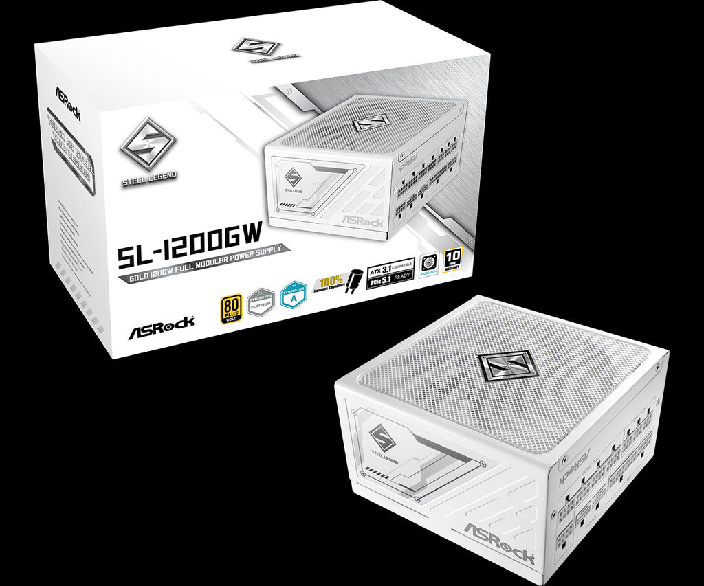 ASRock Steel Legend SL-1200GW 1200W PSU White