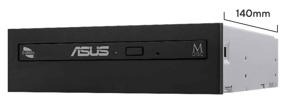 ASUS DRW-08D6MT hero angle with 140mm depth