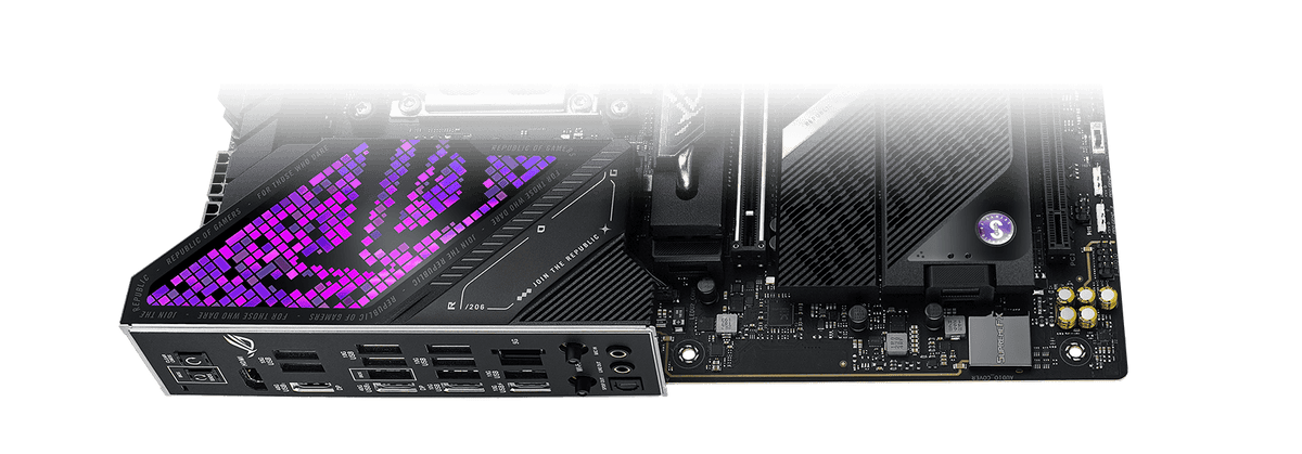 The ROG Strix X870E-E Gaming WiFi7 Neo motherboard features SupremeFX audio.