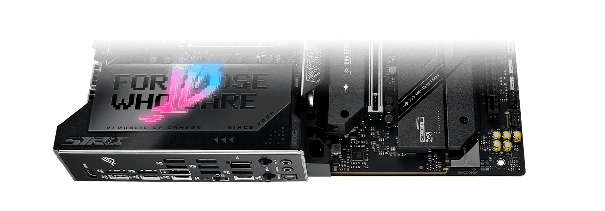 The  Strix X870E-E  motherboard features SupremeFX audio.