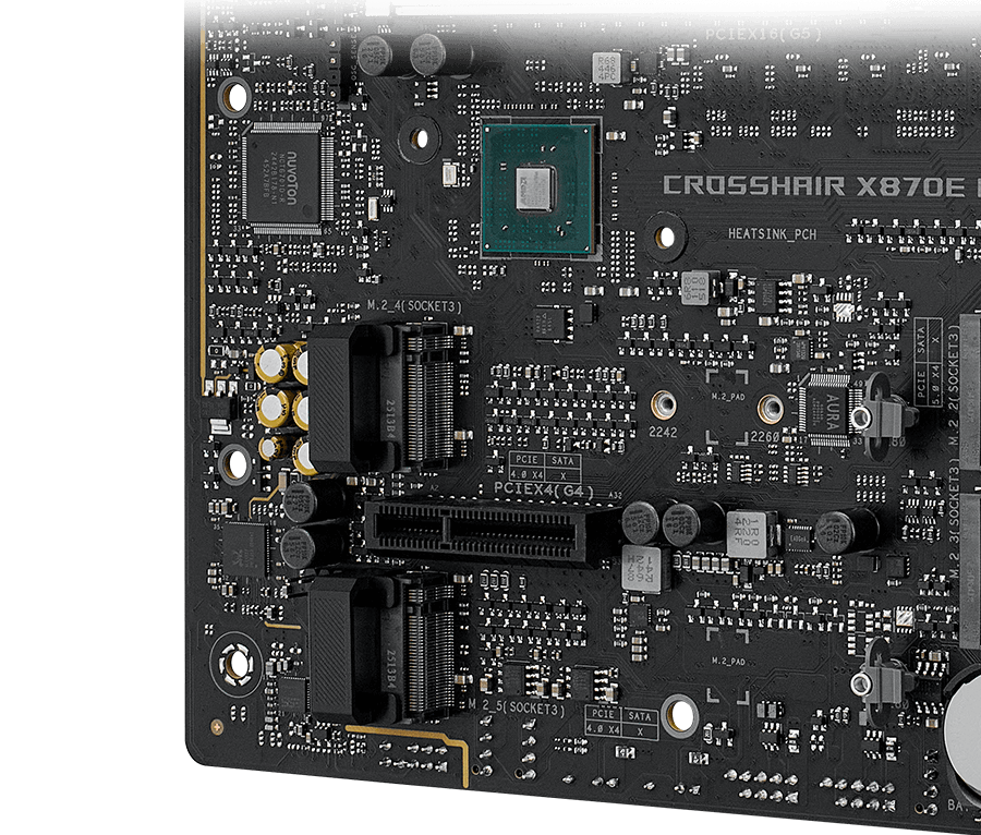 The Gaming Audio design on ROG Crosshair X870E Hero BTF