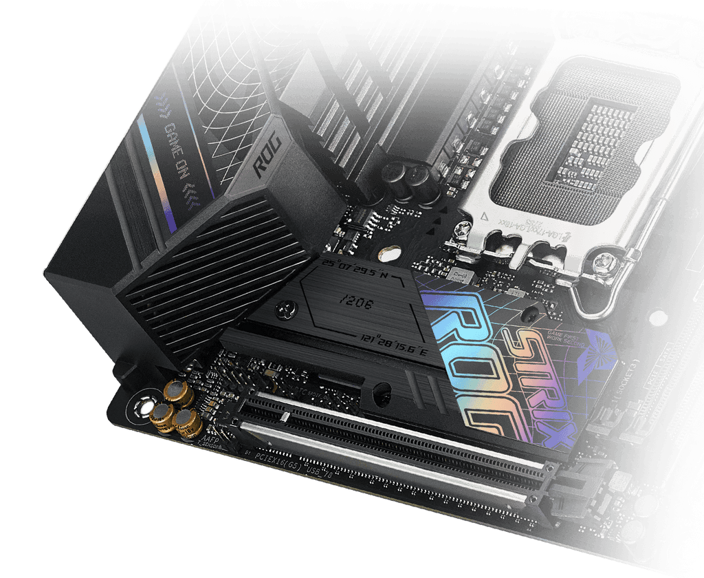 The Strix B760-I motherboard features SupremeFX audio.