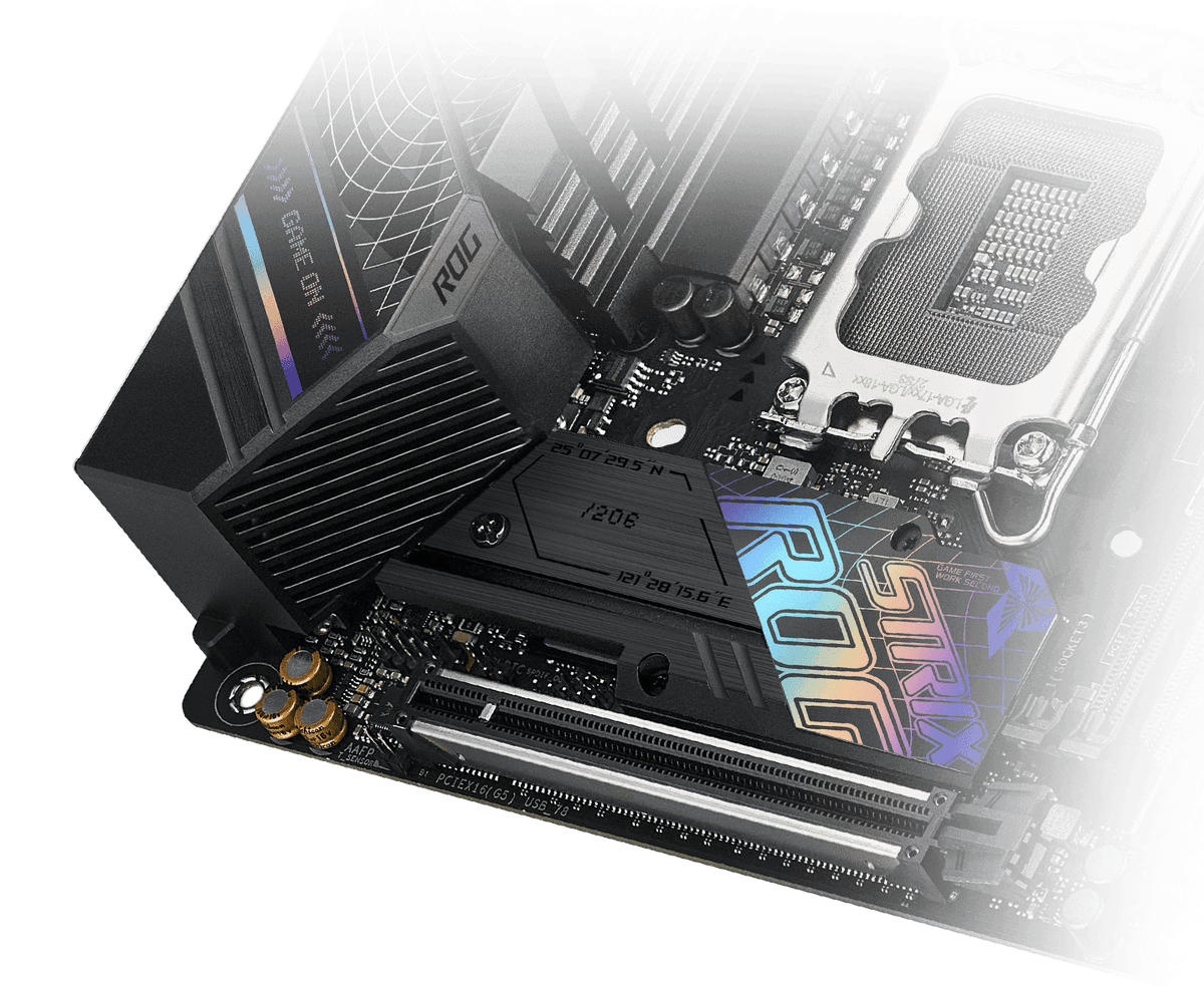 The Strix B760-I motherboard features SupremeFX audio.