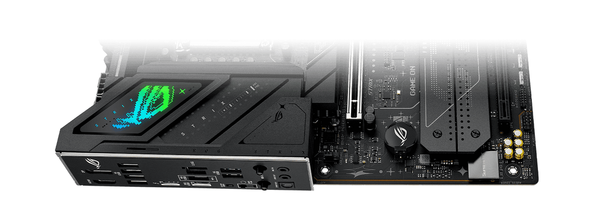 The Strix  B860-F  motherboard features SupremeFX audio.