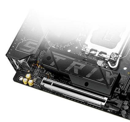 The Strix  B860-I motherboard features SupremeFX audio.