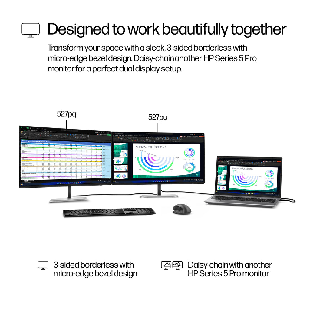 HP 527pu Series 5 Pro 27" QHD IPS USB-C Monitor - 2560x1440