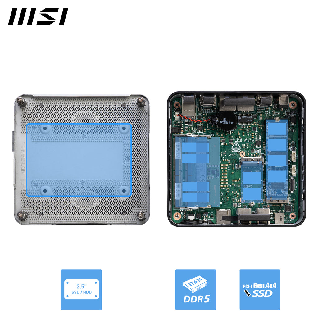 MSI Cubi NUC 1M i7 150U Barebone Mini PC - No RAM/Storage