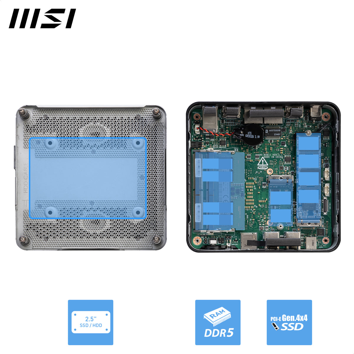 MSI Cubi NUC 1M i7 150U Barebone Mini PC - No RAM/Storage