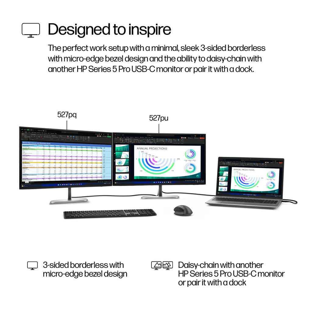 HP 527pq Series 5 Pro 27" QHD IPS Monitor - 2560x1440