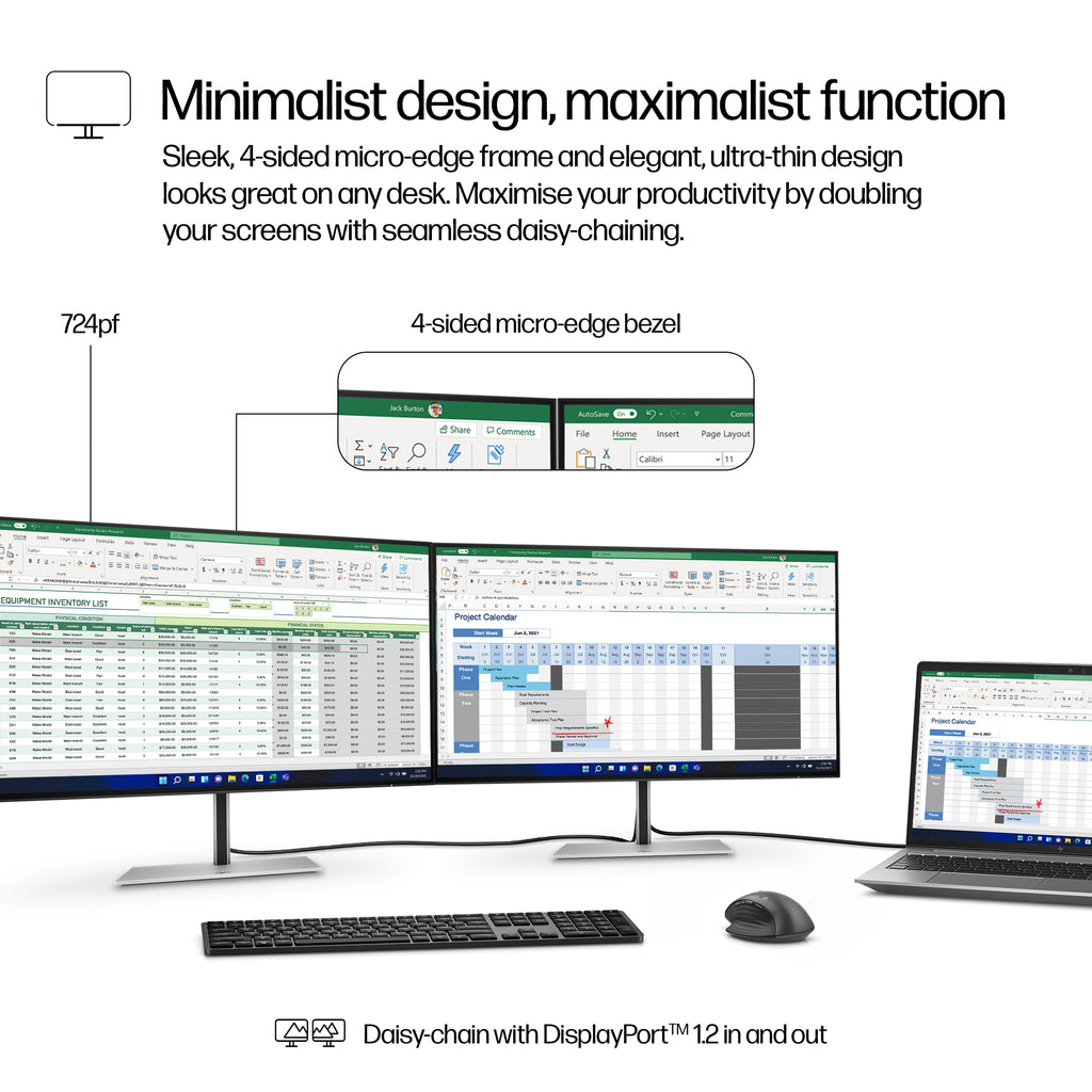 HP Series 7 Pro 724pf 23.8" FHD IPS Monitor - 100Hz