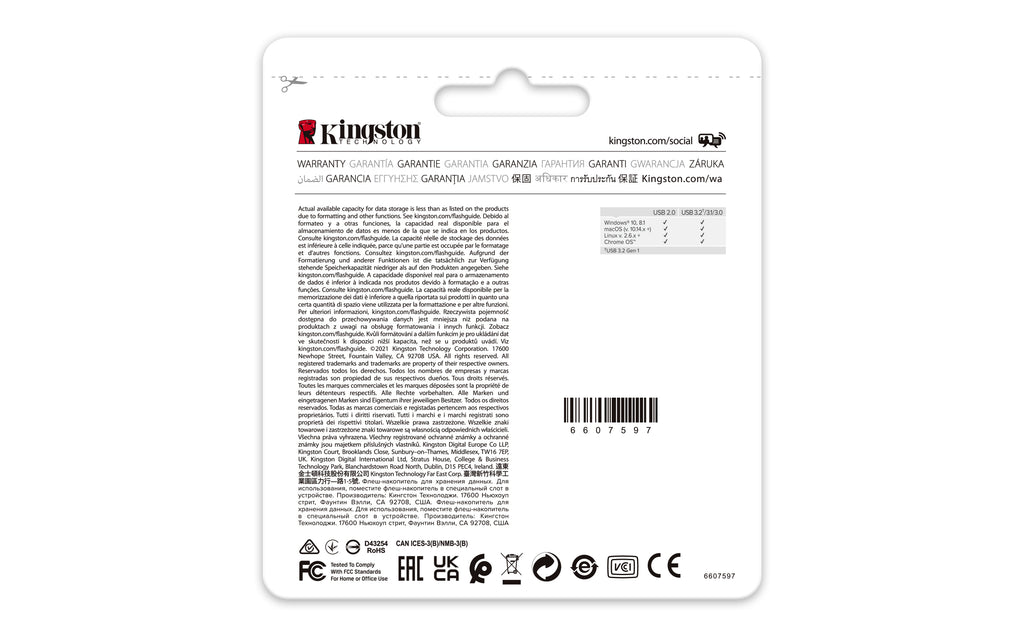 Kingston DataTraveler Exodia M USB 3.2 Flash Drive - Key Ring