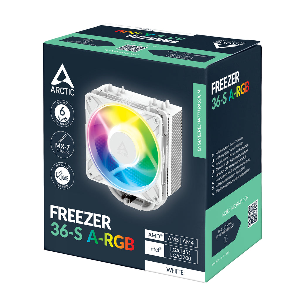 ARCTIC Freezer 36-S A-RGB White CPU Cooler 120mm