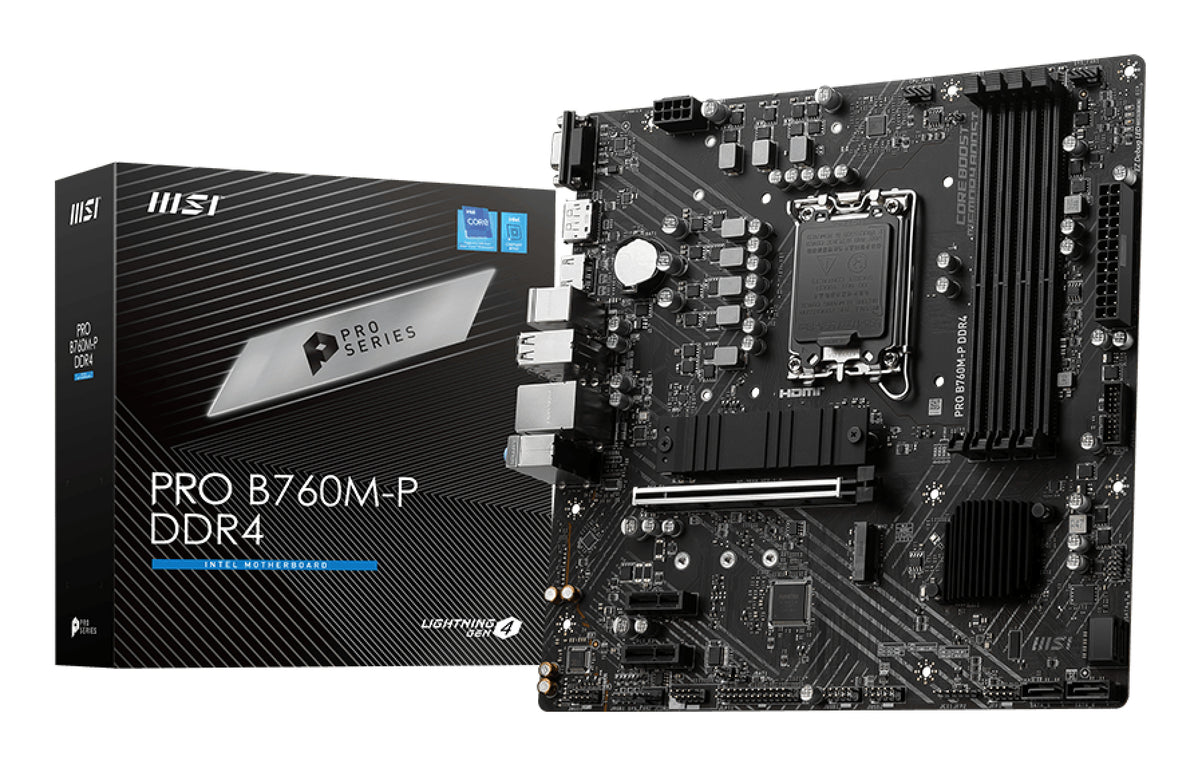 MSI PRO B760M-P DDR4 LGA 1700 Micro-ATX Motherboard