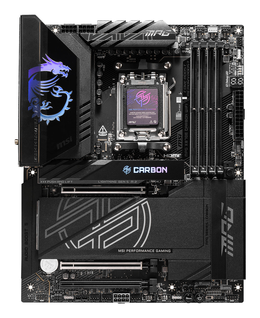 MSI MPG X870E CARBON WIFI AM5 ATX Gaming Motherboard